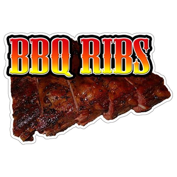 Amistad BBQ Ribs Concession Decal - Barbeque Restaurant Stand Got AM3895780 - main